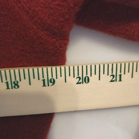 Willi Smith Women’s Cropped Cardigan Sz PL Red 100% Wool Button Up Warm Sweater - Picture 2 of 6